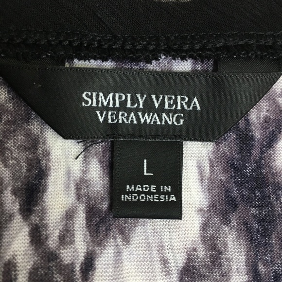 Simply Vera Vera Wang Crinkle Tank Top Size Large - Picture 7 of 9